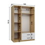 Hanah Home Armario Yaman 1600-209 Nogal y Blanco